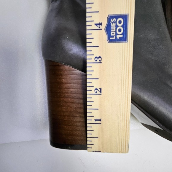 Isola Over the Knee Boots Womens Size 9.5M Steel Gray Leather Block Heel 6414308 - Picture 15 of 16